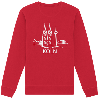 Köln Skyline (großer Druck auf dem Rücken) - Organic Basic Unisex Sweatshirt