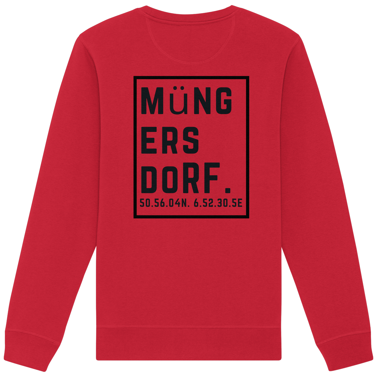 Müngersdorf Koordinaten (großer Druck auf dem Rücken) - Organic Basic Unisex Sweatshirt