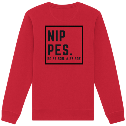 Nippes Koordinaten (großer Druck auf dem Rücken) - Organic Basic Unisex Sweatshirt