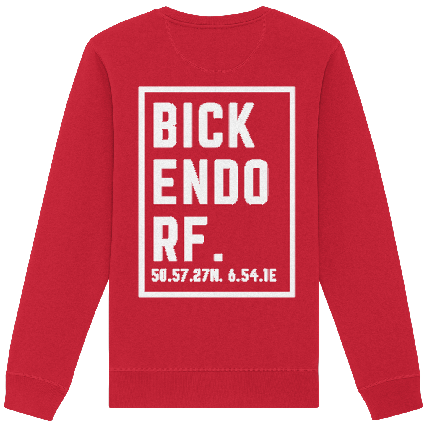 Bickendorf Koordinaten (großer Druck auf dem Rücken) - Organic Basic Unisex Sweatshirt