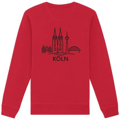 Köln Skyline (großer Druck auf dem Rücken) - Organic Basic Unisex Sweatshirt