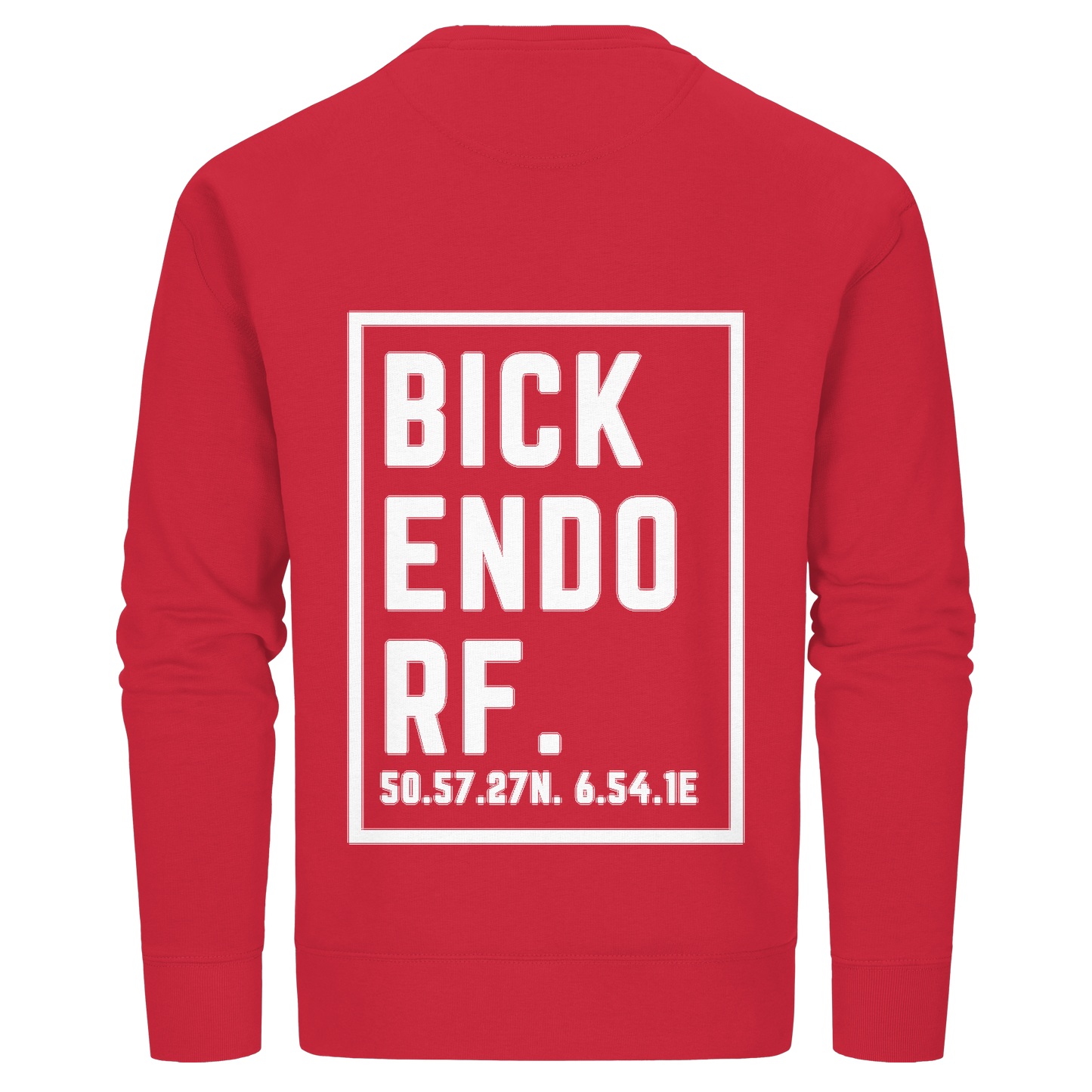 Bickendorf Koordinaten (großer Druck auf dem Rücken) - Organic Basic Unisex Sweatshirt