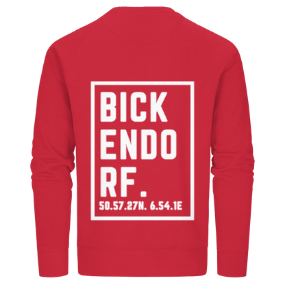 Bickendorf Koordinaten (großer Druck auf dem Rücken) - Organic Basic Unisex Sweatshirt