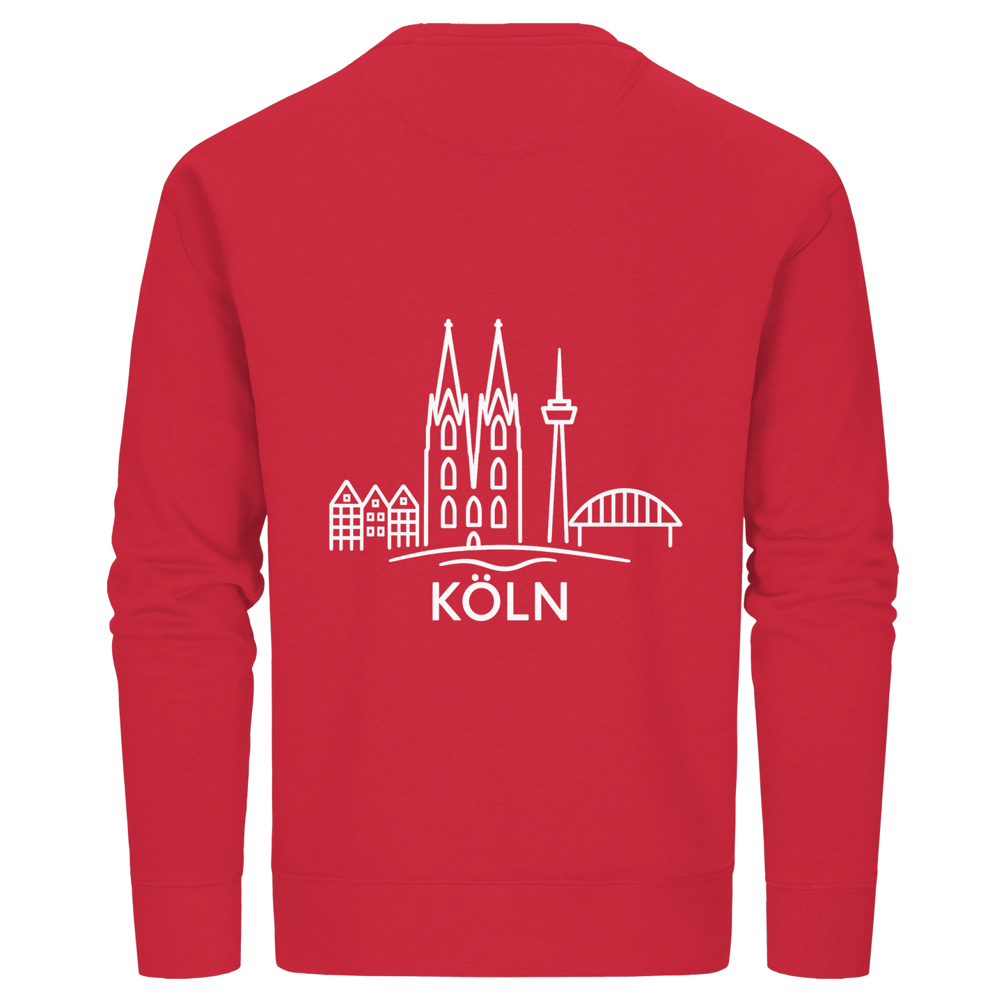 Köln Skyline (großer Druck auf dem Rücken) - Organic Basic Unisex Sweatshirt