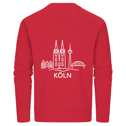 Köln Skyline (großer Druck auf dem Rücken) - Organic Basic Unisex Sweatshirt