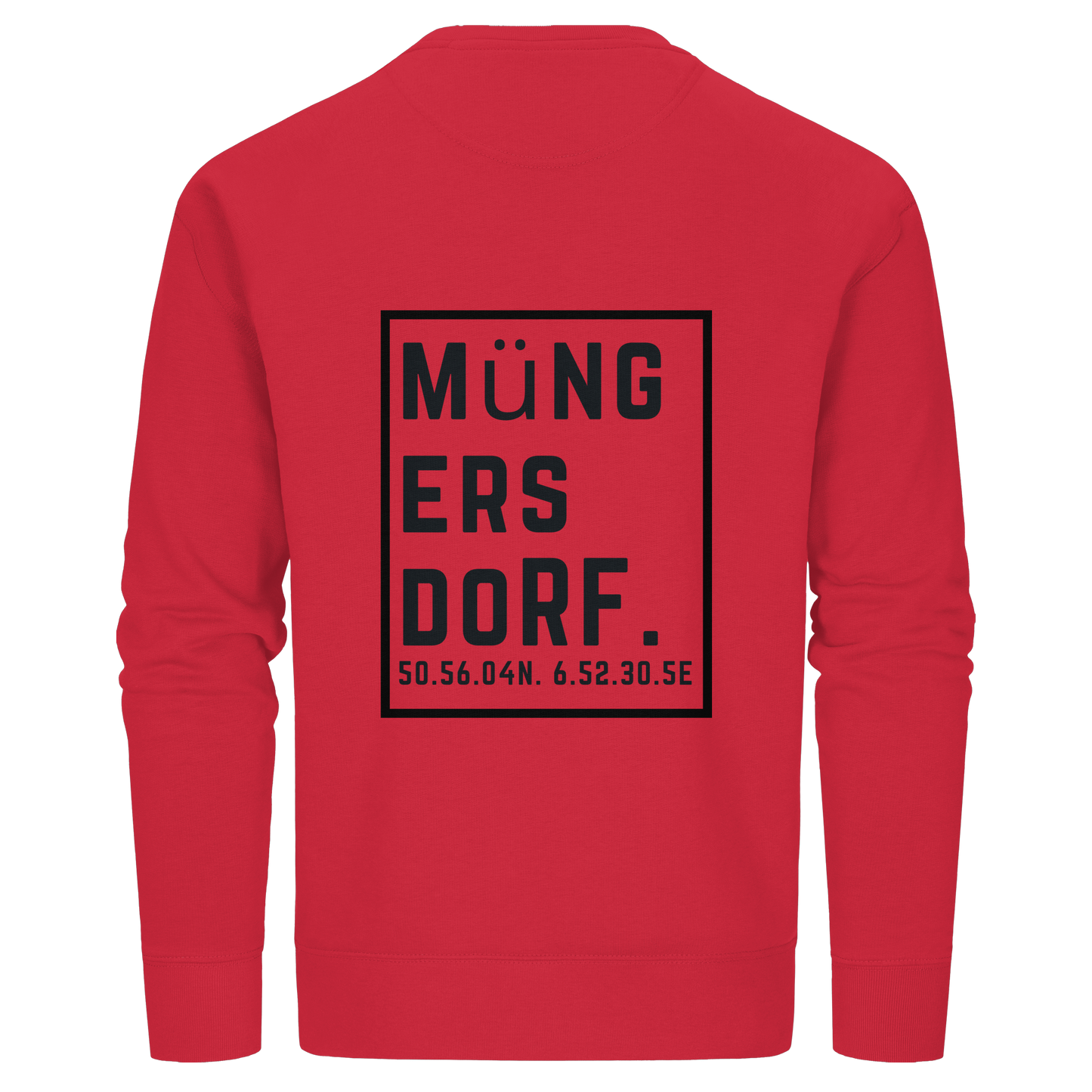 Müngersdorf Koordinaten (großer Druck auf dem Rücken) - Organic Basic Unisex Sweatshirt