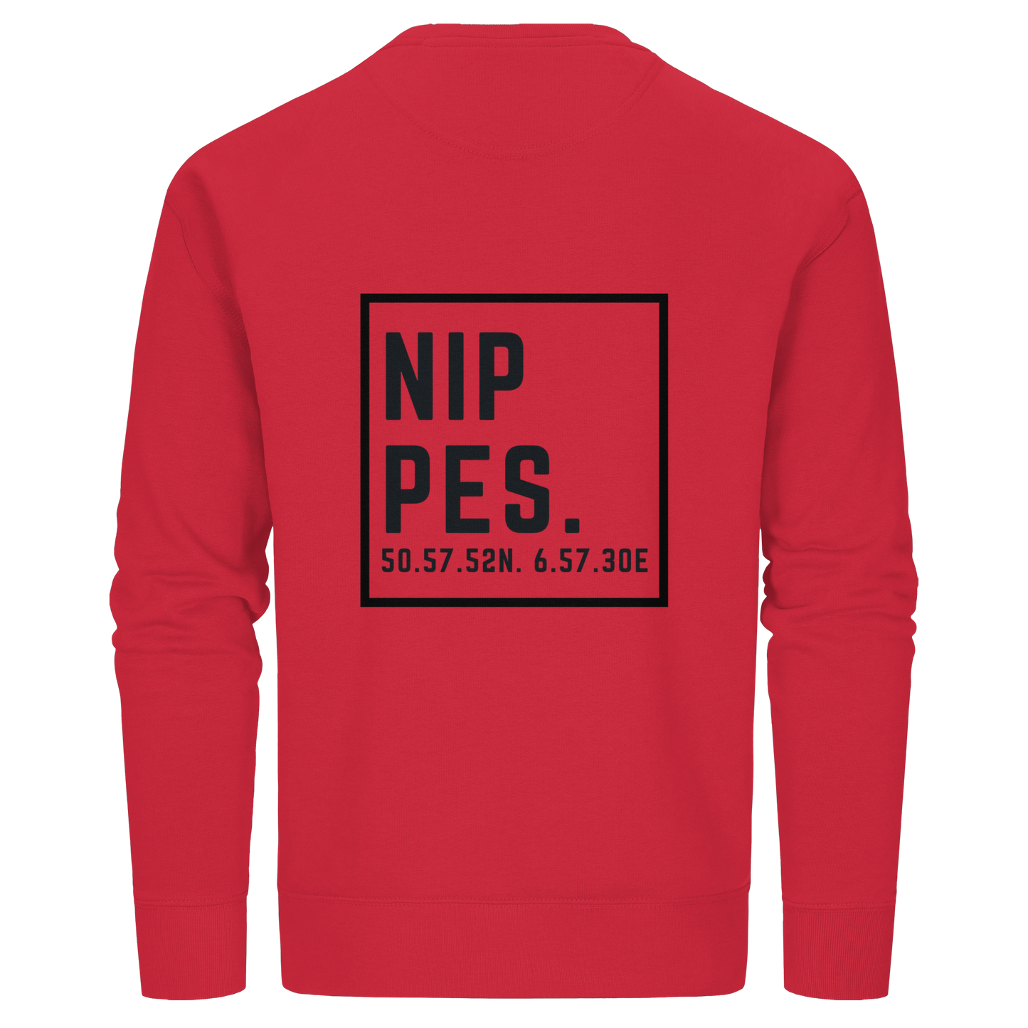 Nippes Koordinaten (großer Druck auf dem Rücken) - Organic Basic Unisex Sweatshirt