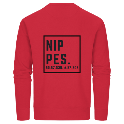 Nippes Koordinaten (großer Druck auf dem Rücken) - Organic Basic Unisex Sweatshirt