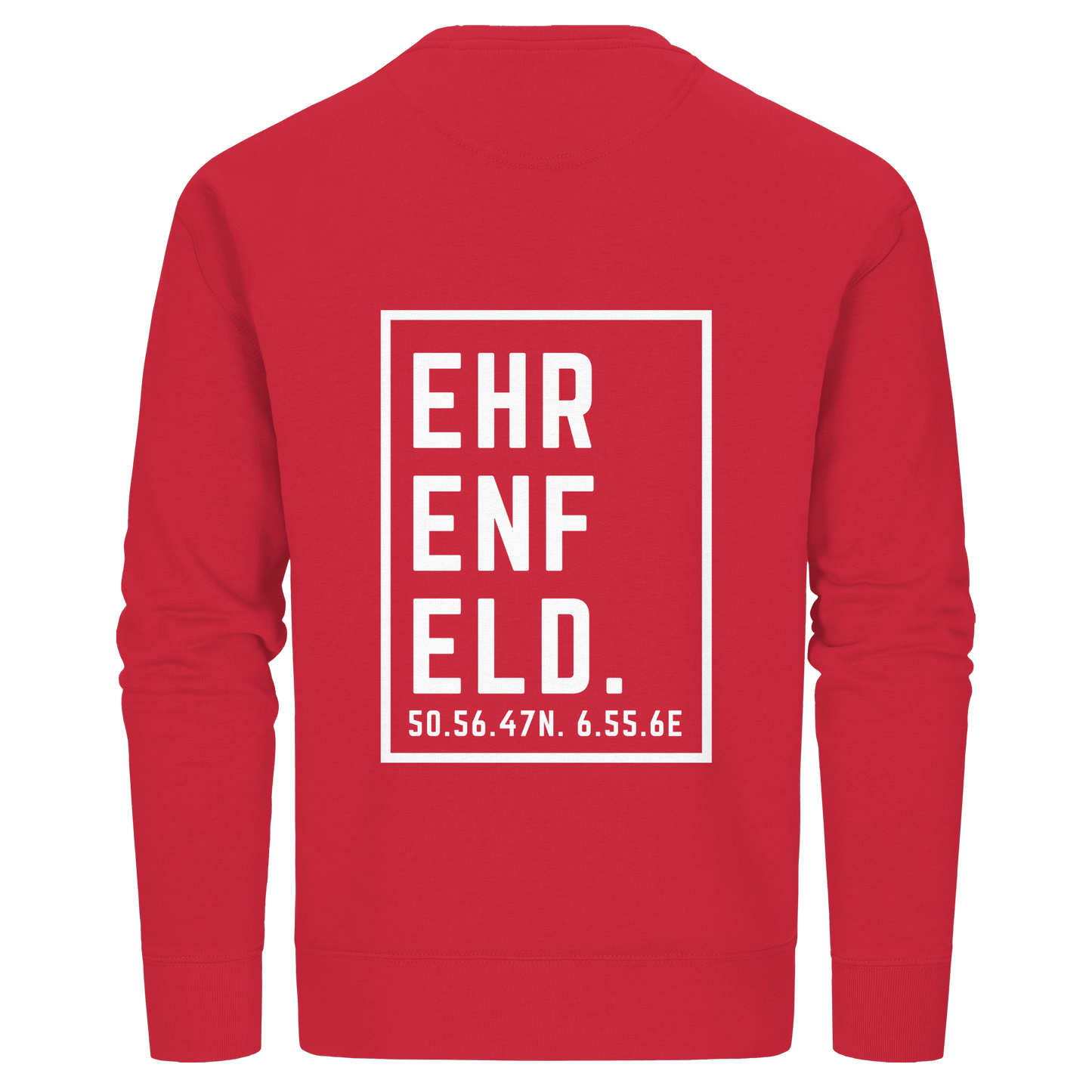 Ehrenfeld Koordinaten (großer Druck auf dem Rücken) - Organic Basic Unisex Sweatshirt