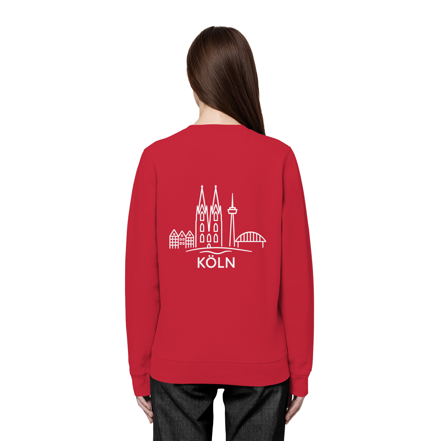 Köln Skyline (großer Druck auf dem Rücken) - Organic Basic Unisex Sweatshirt