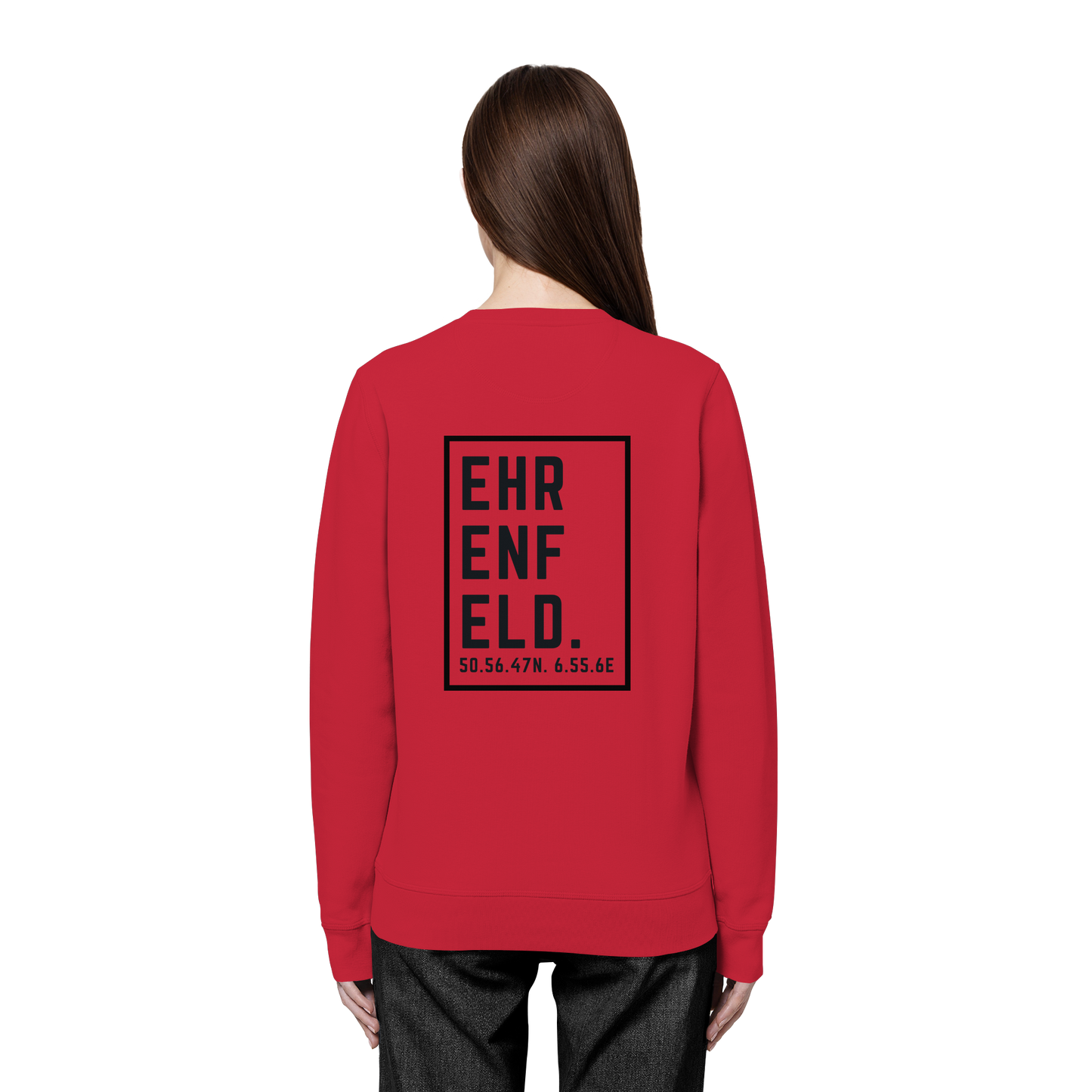 Ehrenfeld Koordinaten (großer Druck auf dem Rücken) - Organic Basic Unisex Sweatshirt