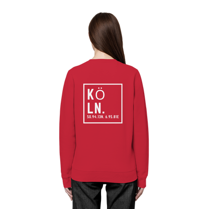 Köln Koordinaten (großer Druck auf dem Rücken) - Organic Basic Unisex Sweatshirt