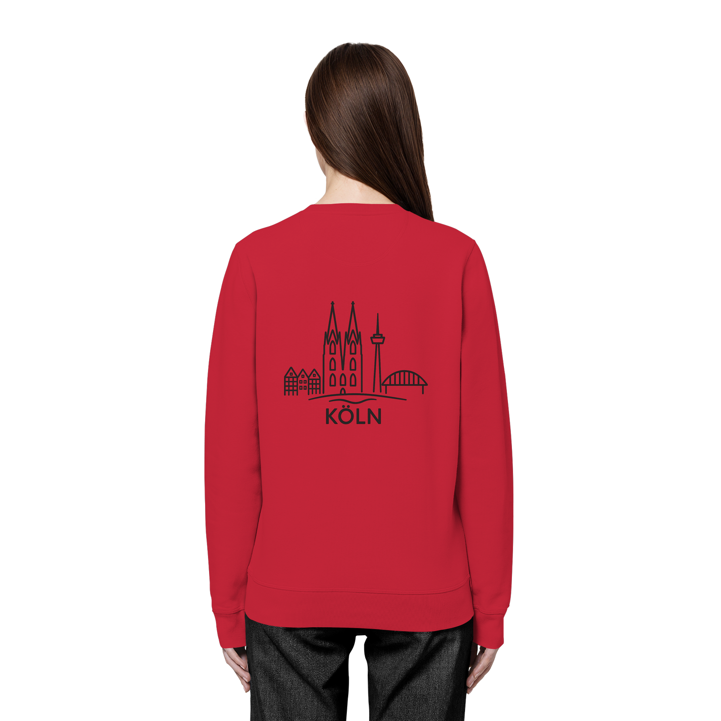Köln Skyline (großer Druck auf dem Rücken) - Organic Basic Unisex Sweatshirt
