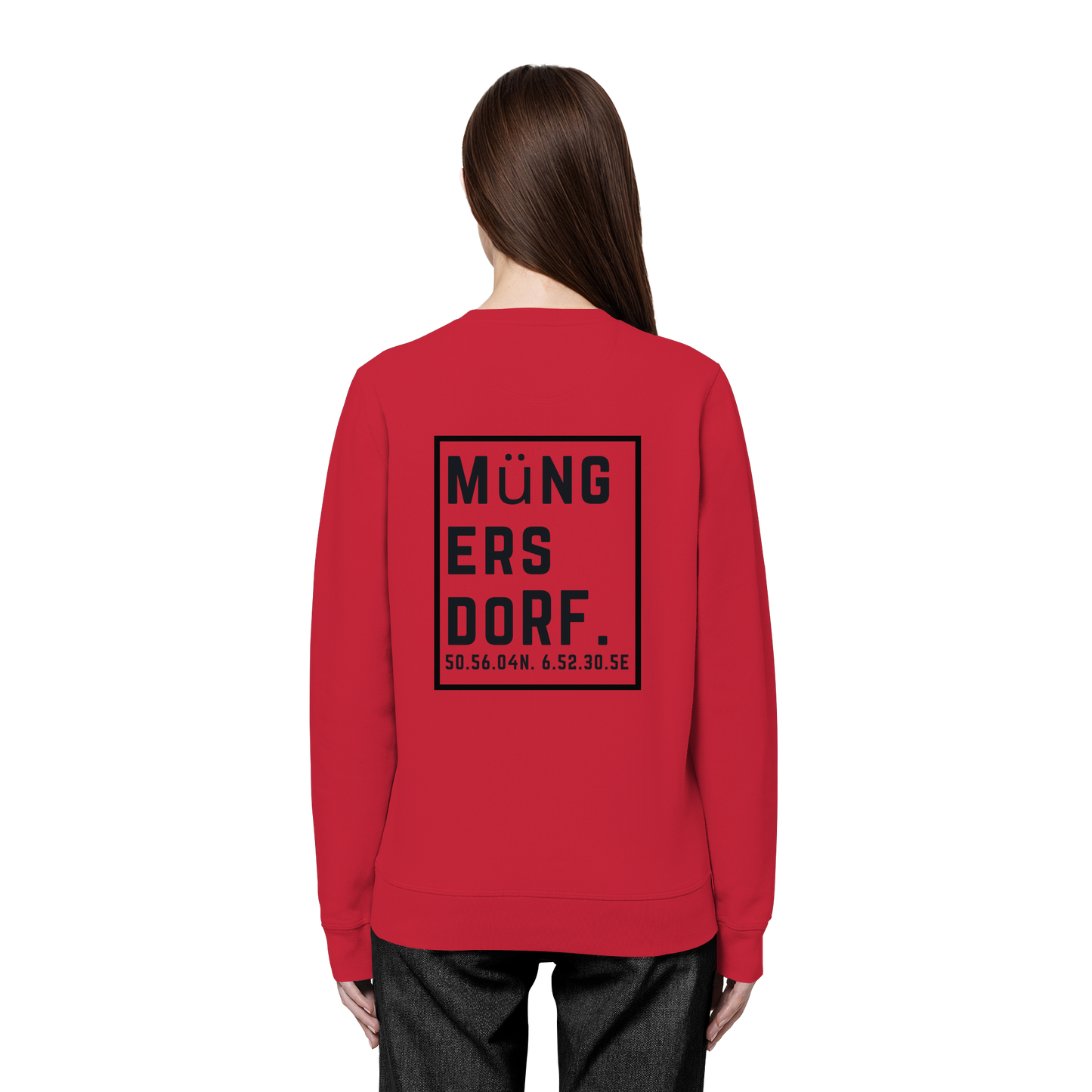 Müngersdorf Koordinaten (großer Druck auf dem Rücken) - Organic Basic Unisex Sweatshirt