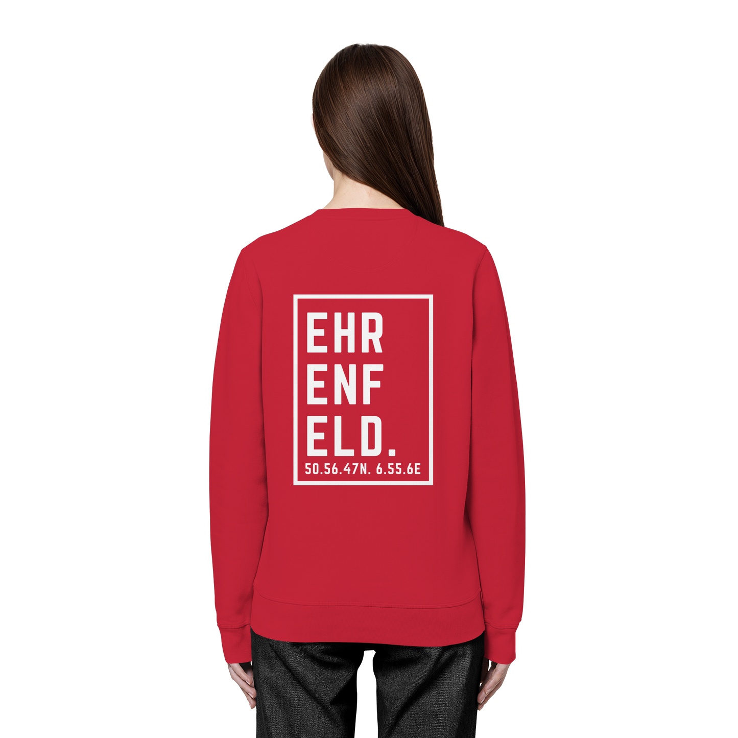 Ehrenfeld Koordinaten (großer Druck auf dem Rücken) - Organic Basic Unisex Sweatshirt