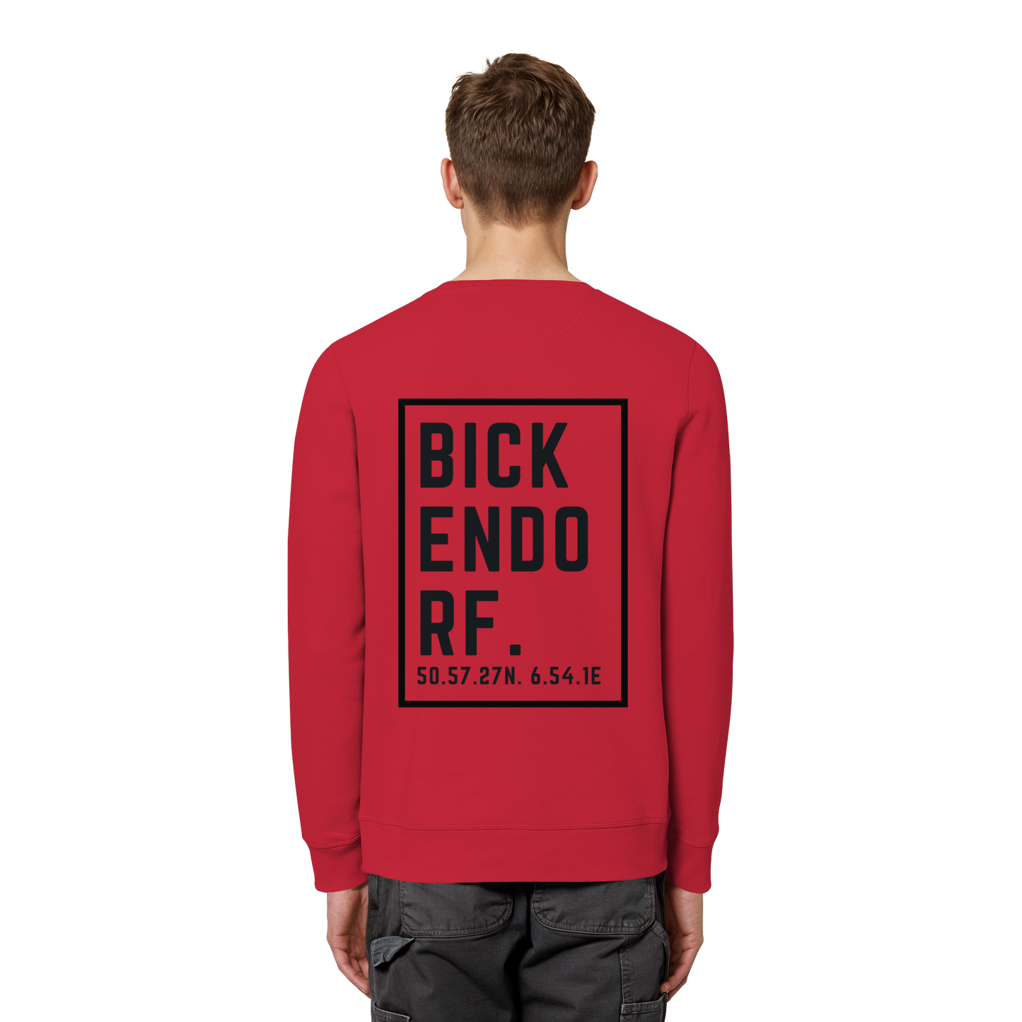 Bickendorf Koordinaten (großer Druck auf dem Rücken) - Organic Basic Unisex Sweatshirt