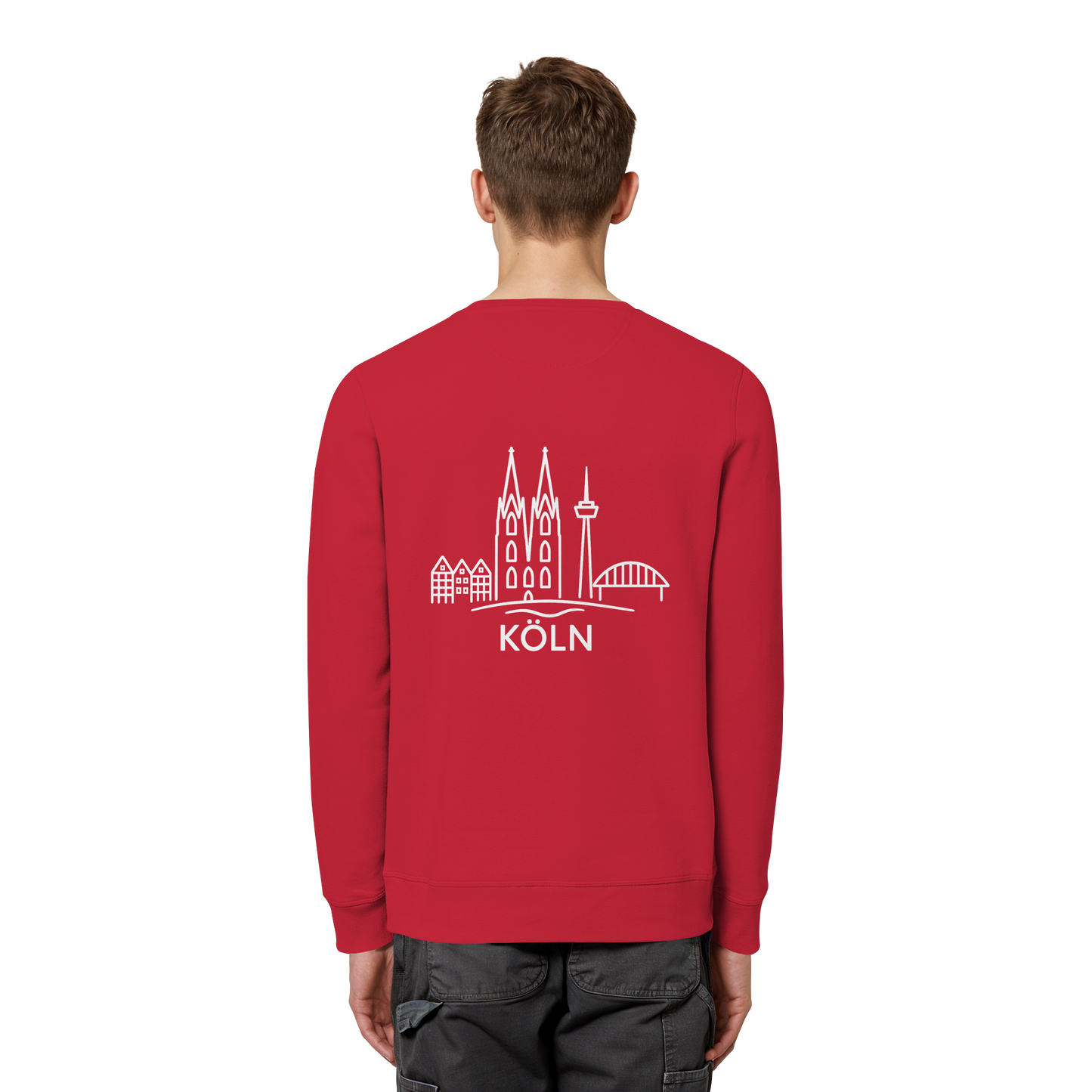 Köln Skyline (großer Druck auf dem Rücken) - Organic Basic Unisex Sweatshirt