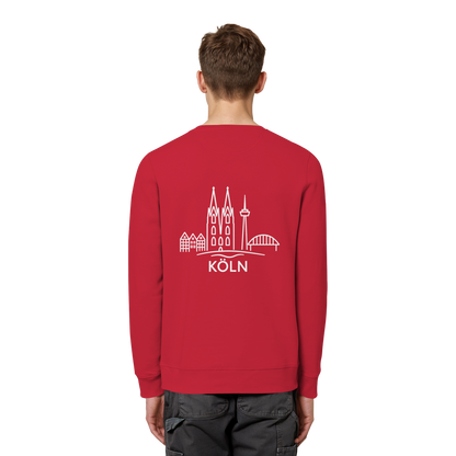 Köln Skyline (großer Druck auf dem Rücken) - Organic Basic Unisex Sweatshirt