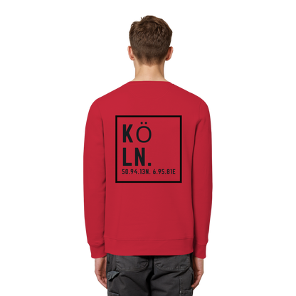 Köln Koordinaten (großer Druck auf dem Rücken) - Organic Basic Unisex Sweatshirt