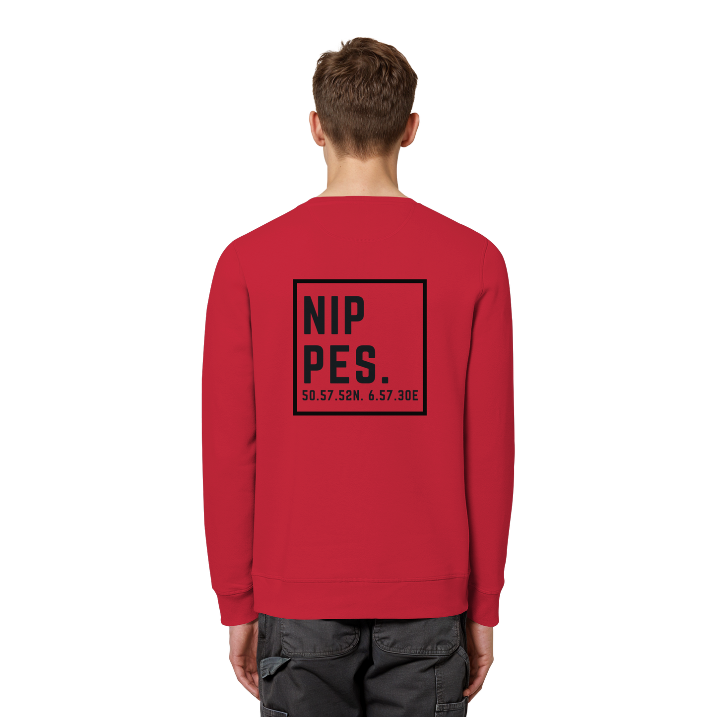 Nippes Koordinaten (großer Druck auf dem Rücken) - Organic Basic Unisex Sweatshirt
