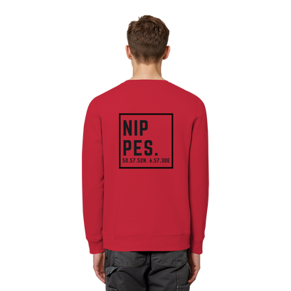 Nippes Koordinaten (großer Druck auf dem Rücken) - Organic Basic Unisex Sweatshirt