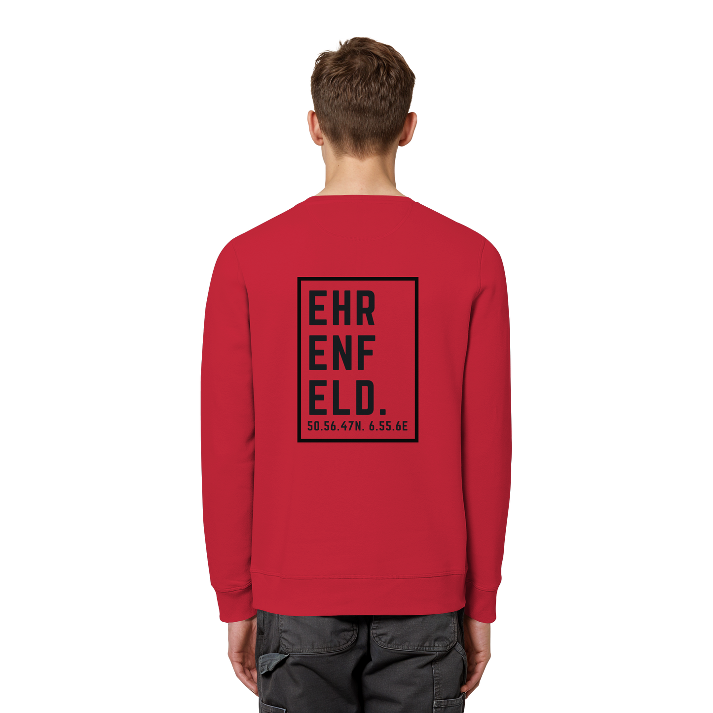 Ehrenfeld Koordinaten (großer Druck auf dem Rücken) - Organic Basic Unisex Sweatshirt