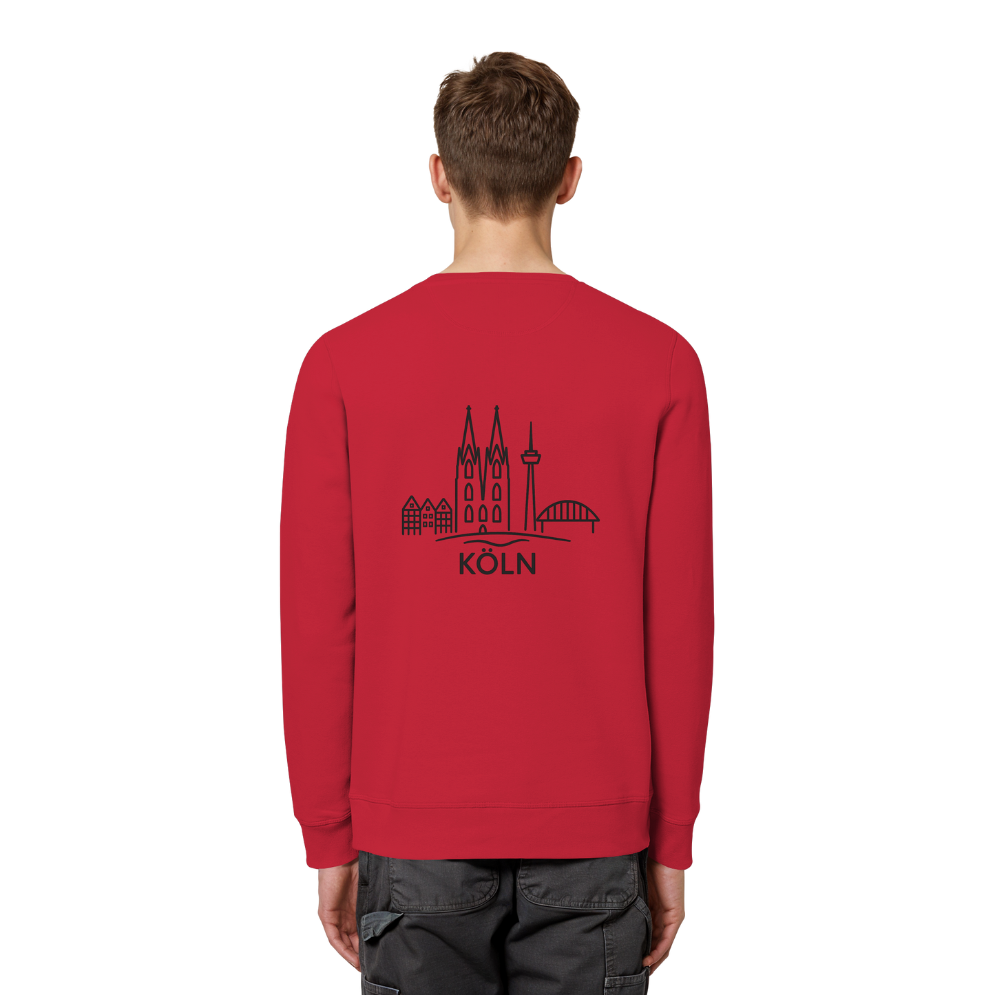 Köln Skyline (großer Druck auf dem Rücken) - Organic Basic Unisex Sweatshirt