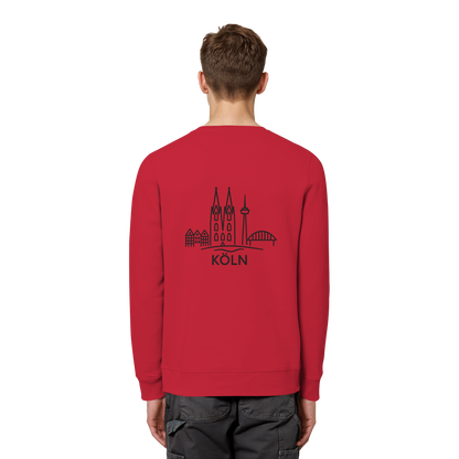 Köln Skyline (großer Druck auf dem Rücken) - Organic Basic Unisex Sweatshirt