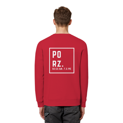 Porz Koordinaten (großer Druck Rücken) - Organic Basic Unisex Sweatshirt