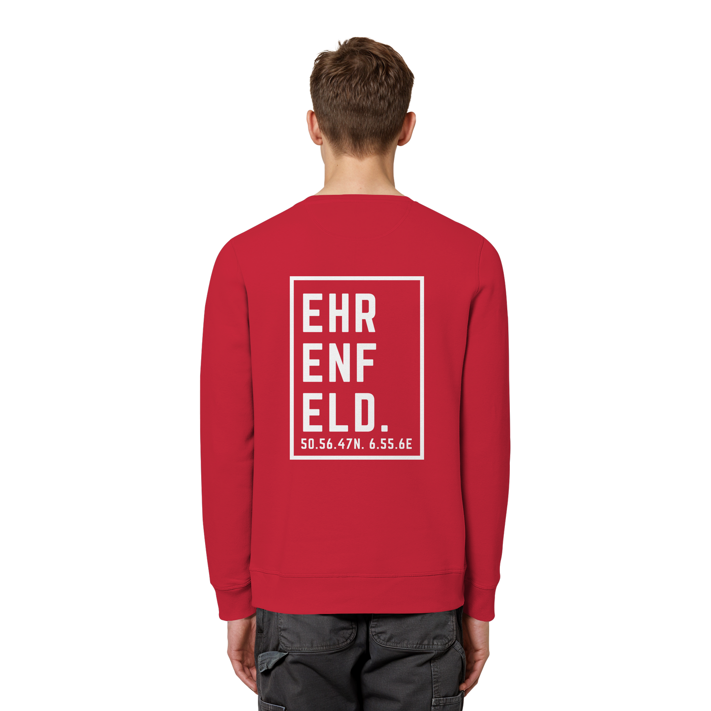 Ehrenfeld Koordinaten (großer Druck auf dem Rücken) - Organic Basic Unisex Sweatshirt