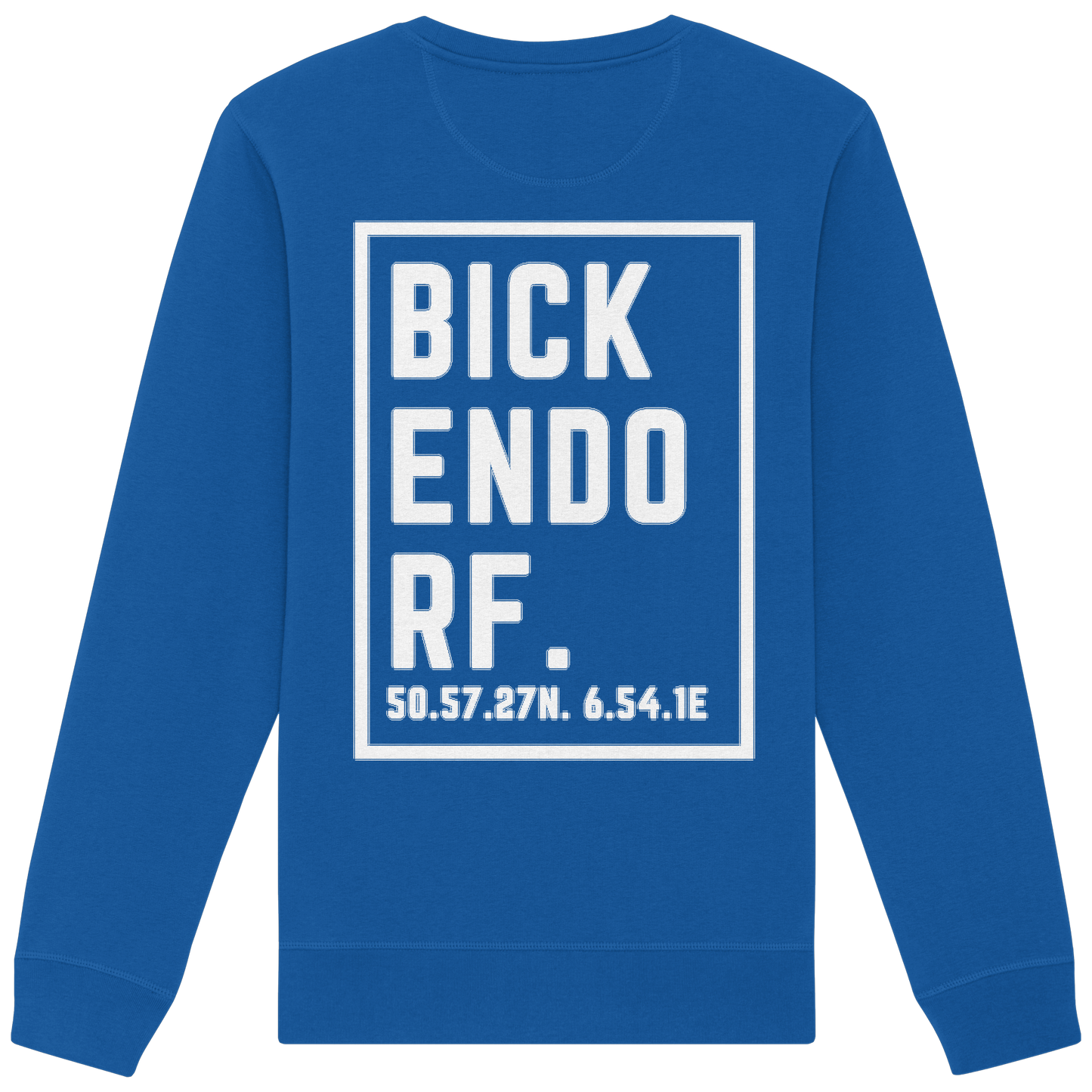 Bickendorf Koordinaten (großer Druck auf dem Rücken) - Organic Basic Unisex Sweatshirt