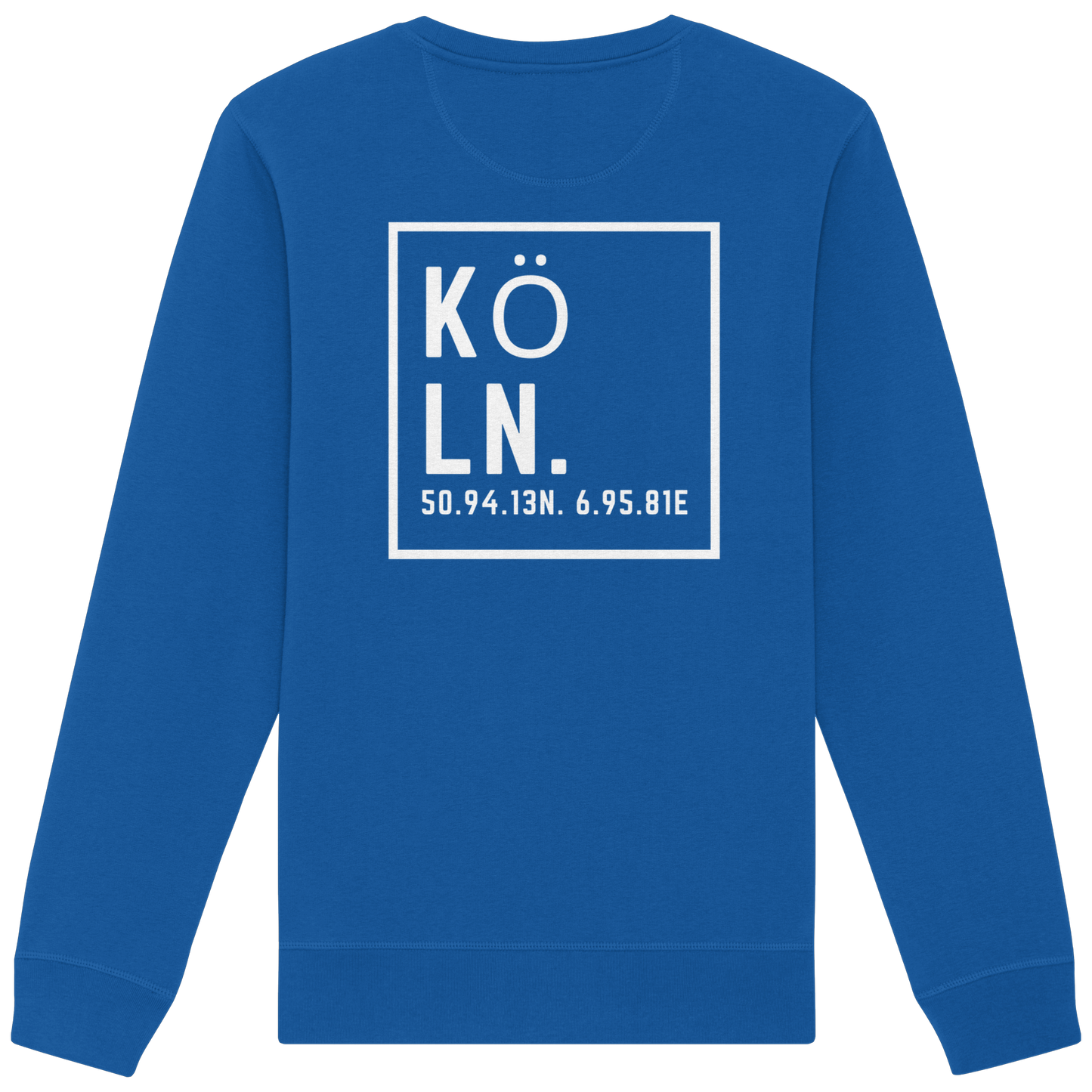 Köln Koordinaten (großer Druck auf dem Rücken) - Organic Basic Unisex Sweatshirt