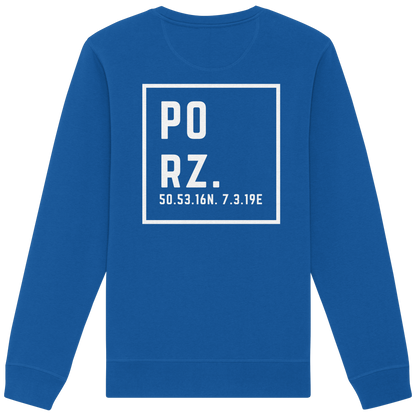Porz Koordinaten (großer Druck Rücken) - Organic Basic Unisex Sweatshirt