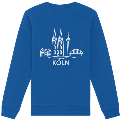 Köln Skyline (großer Druck auf dem Rücken) - Organic Basic Unisex Sweatshirt