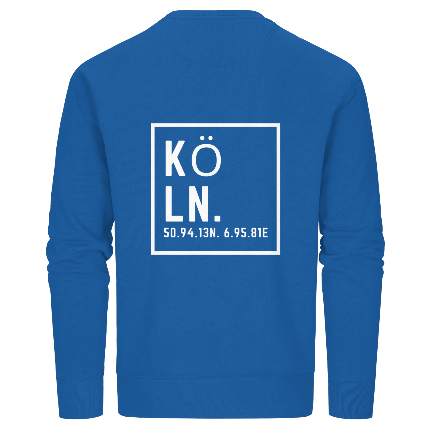 Köln Koordinaten (großer Druck auf dem Rücken) - Organic Basic Unisex Sweatshirt