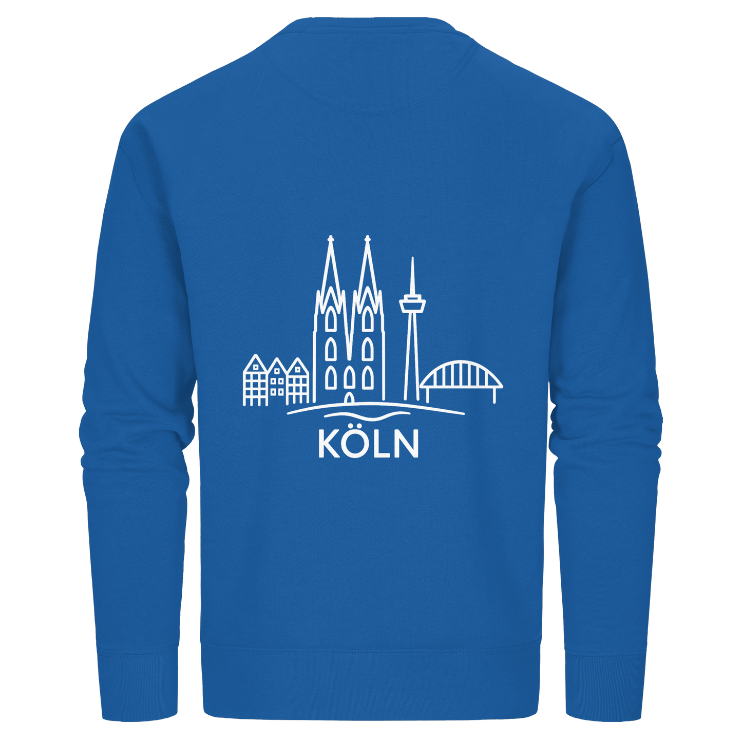 Köln Skyline (großer Druck auf dem Rücken) - Organic Basic Unisex Sweatshirt