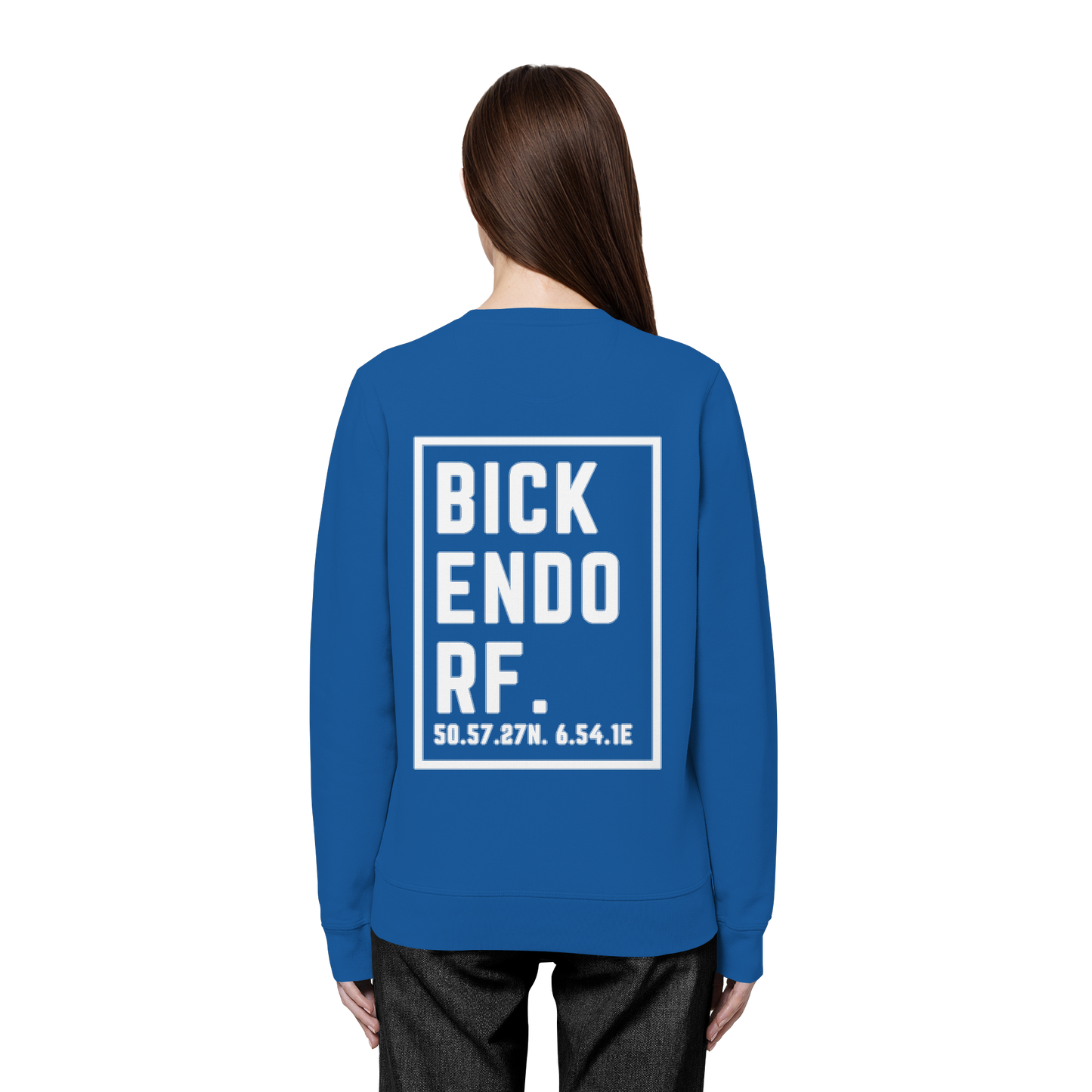 Bickendorf Koordinaten (großer Druck auf dem Rücken) - Organic Basic Unisex Sweatshirt