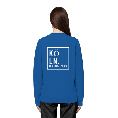 Köln Koordinaten (großer Druck auf dem Rücken) - Organic Basic Unisex Sweatshirt