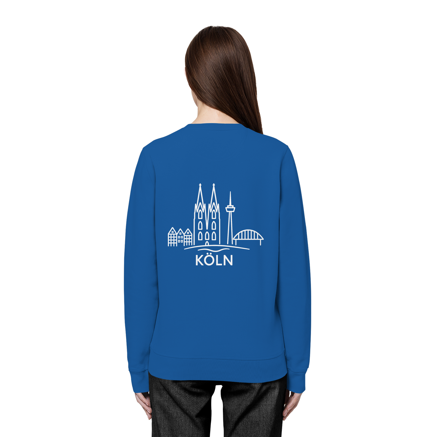 Köln Skyline (großer Druck auf dem Rücken) - Organic Basic Unisex Sweatshirt