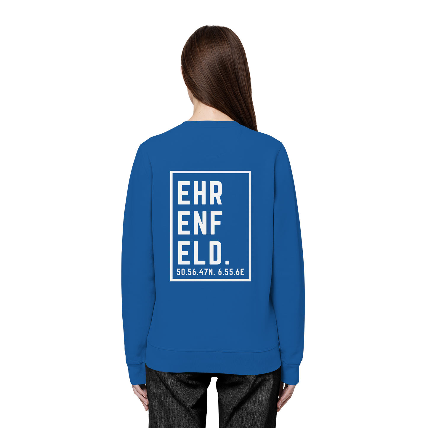 Ehrenfeld Koordinaten (großer Druck auf dem Rücken) - Organic Basic Unisex Sweatshirt