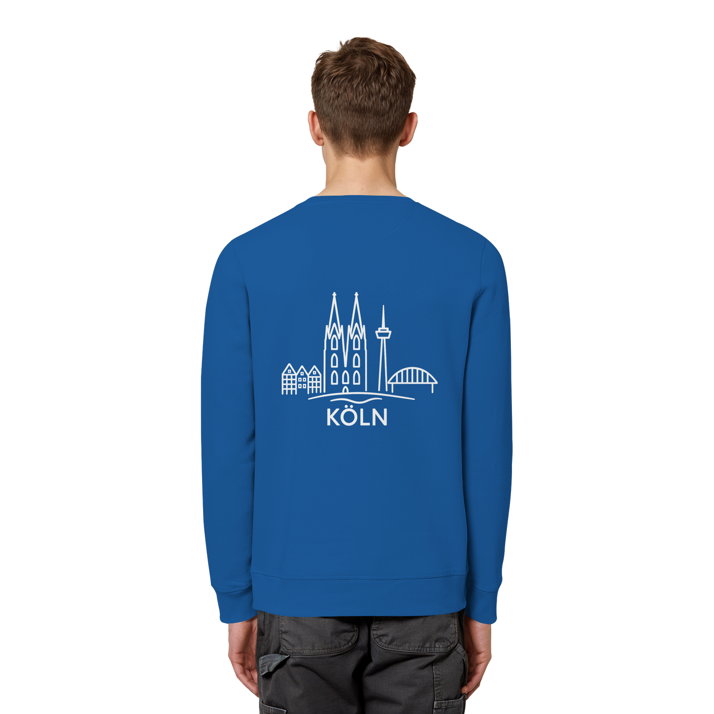 Köln Skyline (großer Druck auf dem Rücken) - Organic Basic Unisex Sweatshirt