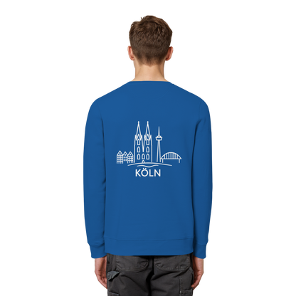 Köln Skyline (großer Druck auf dem Rücken) - Organic Basic Unisex Sweatshirt
