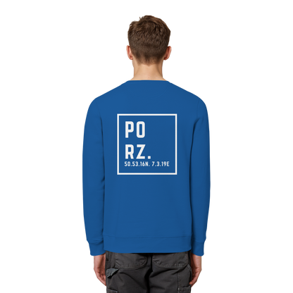 Porz Koordinaten (großer Druck Rücken) - Organic Basic Unisex Sweatshirt