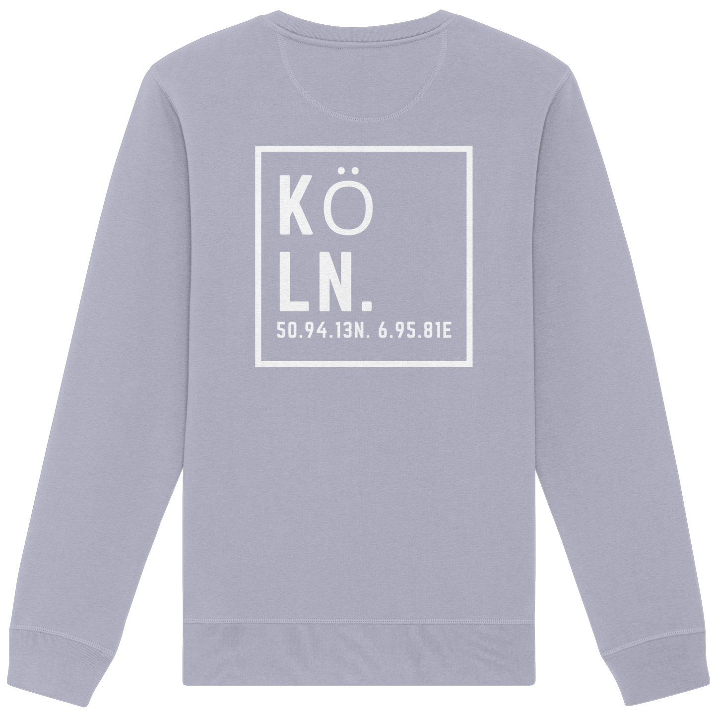 Köln Koordinaten (großer Druck auf dem Rücken) - Organic Basic Unisex Sweatshirt