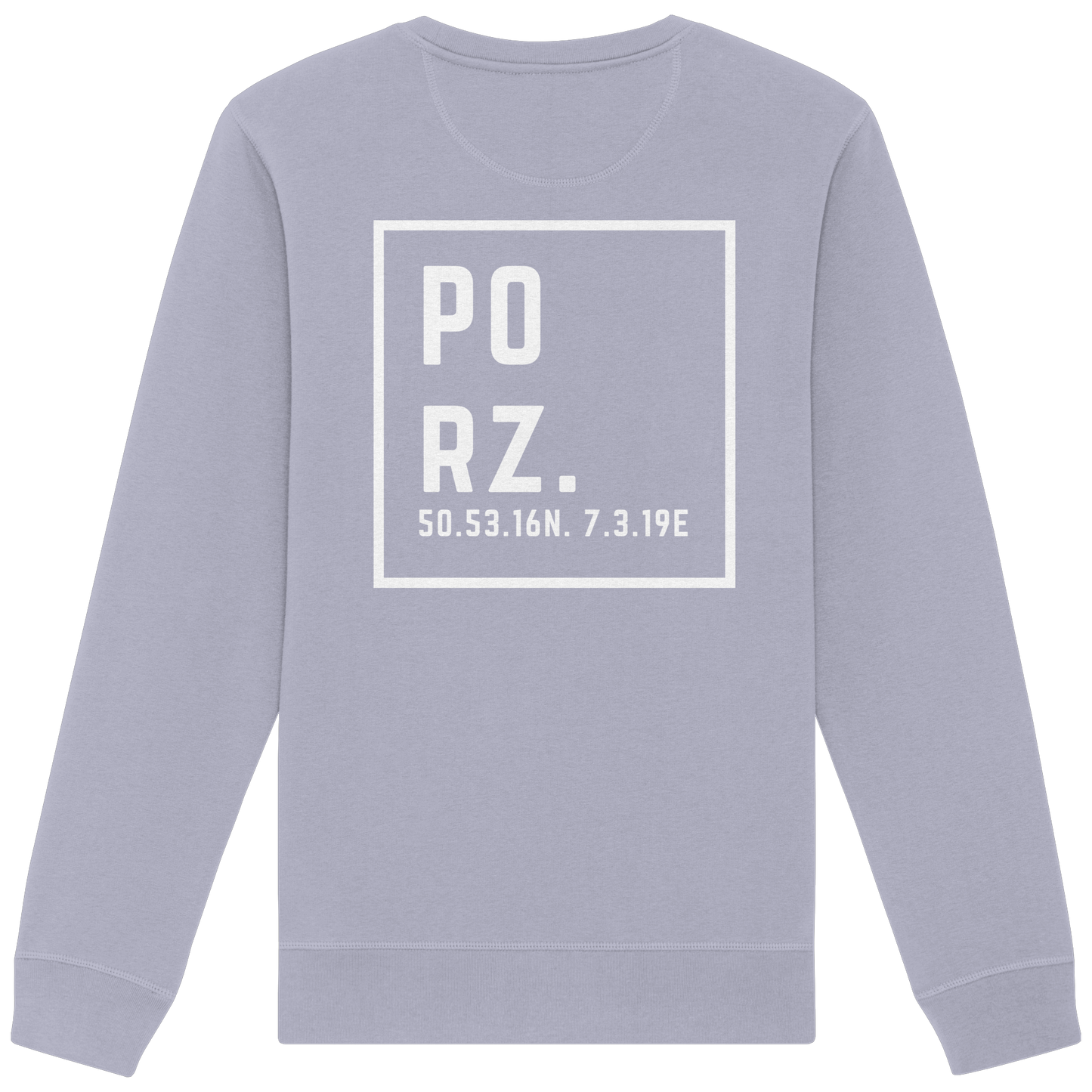 Porz Koordinaten (großer Druck Rücken) - Organic Basic Unisex Sweatshirt