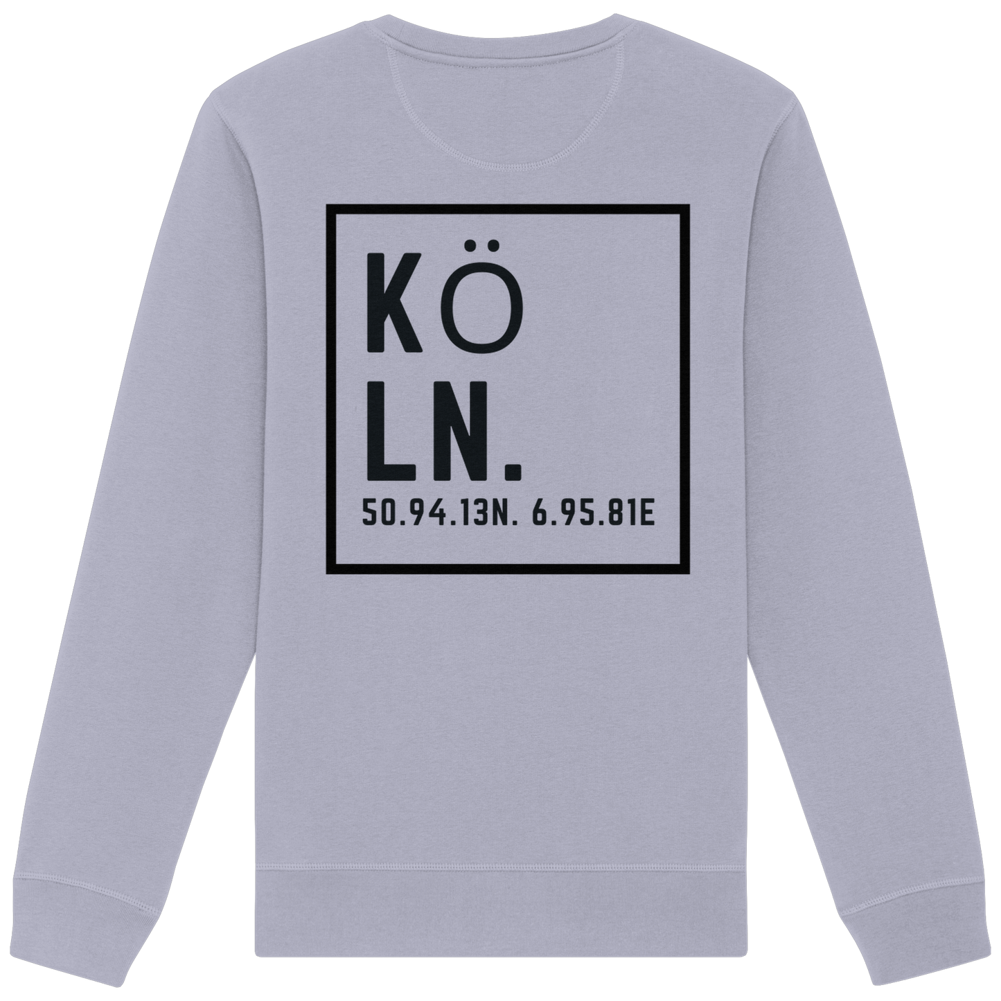 Köln Koordinaten (großer Druck auf dem Rücken) - Organic Basic Unisex Sweatshirt