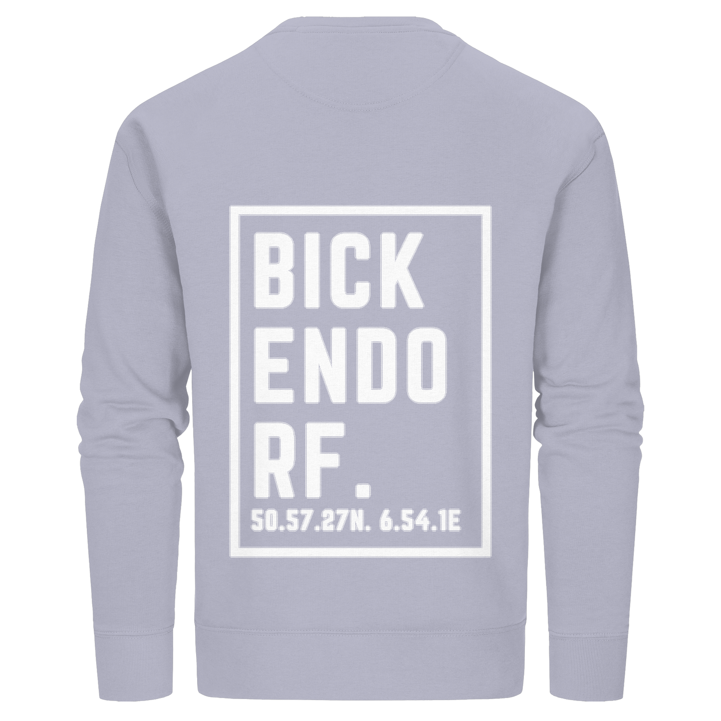 Bickendorf Koordinaten (großer Druck auf dem Rücken) - Organic Basic Unisex Sweatshirt
