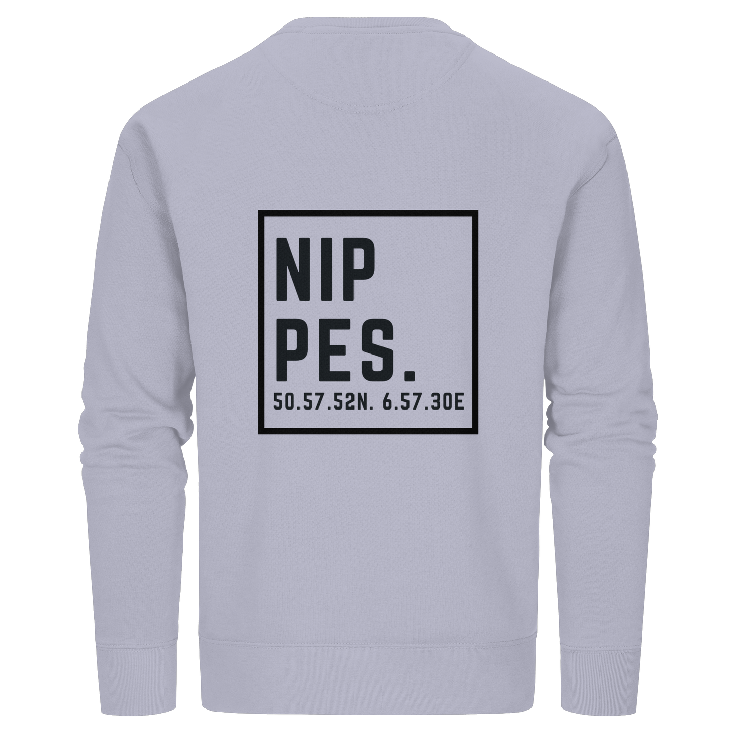 Nippes Koordinaten (großer Druck auf dem Rücken) - Organic Basic Unisex Sweatshirt