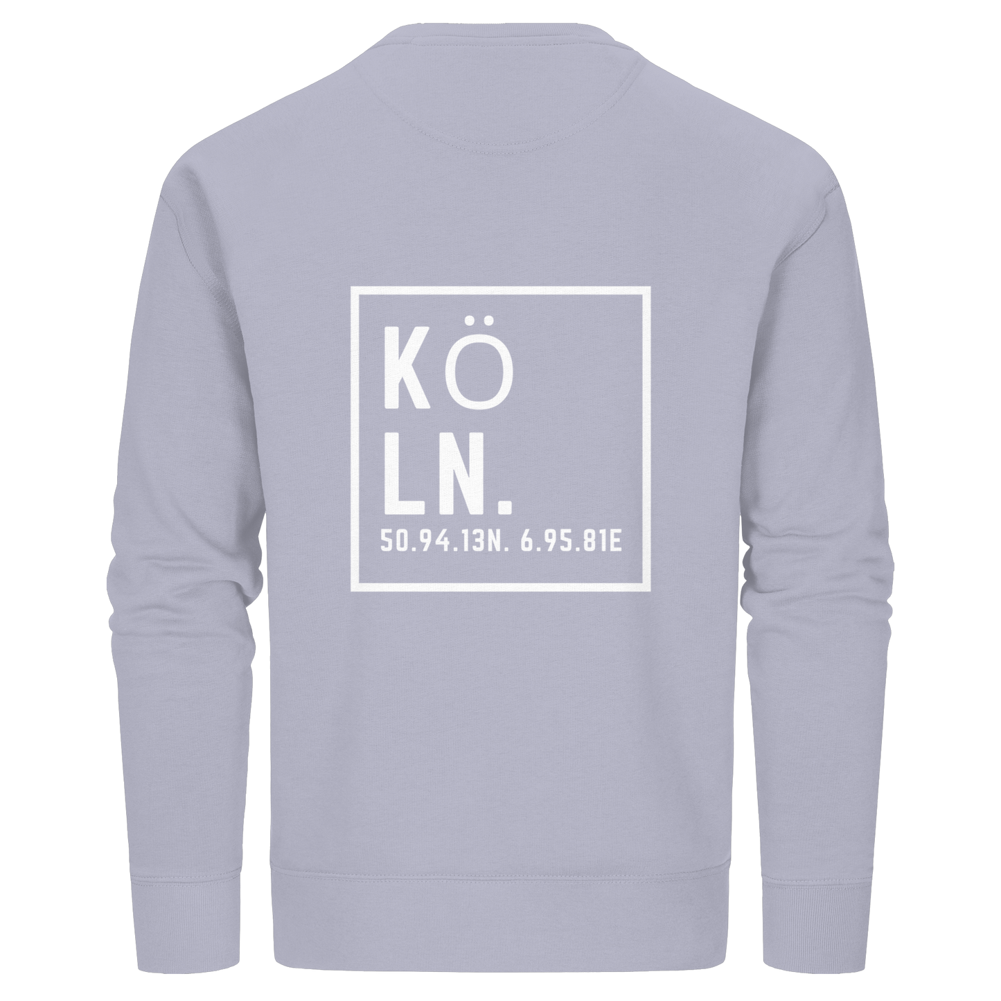 Köln Koordinaten (großer Druck auf dem Rücken) - Organic Basic Unisex Sweatshirt