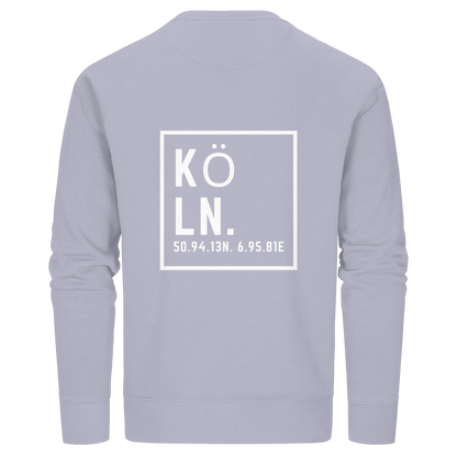 Köln Koordinaten (großer Druck auf dem Rücken) - Organic Basic Unisex Sweatshirt
